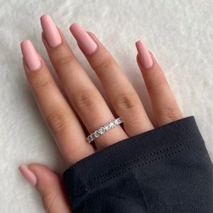 Sterling silver rhinestone eternity ring